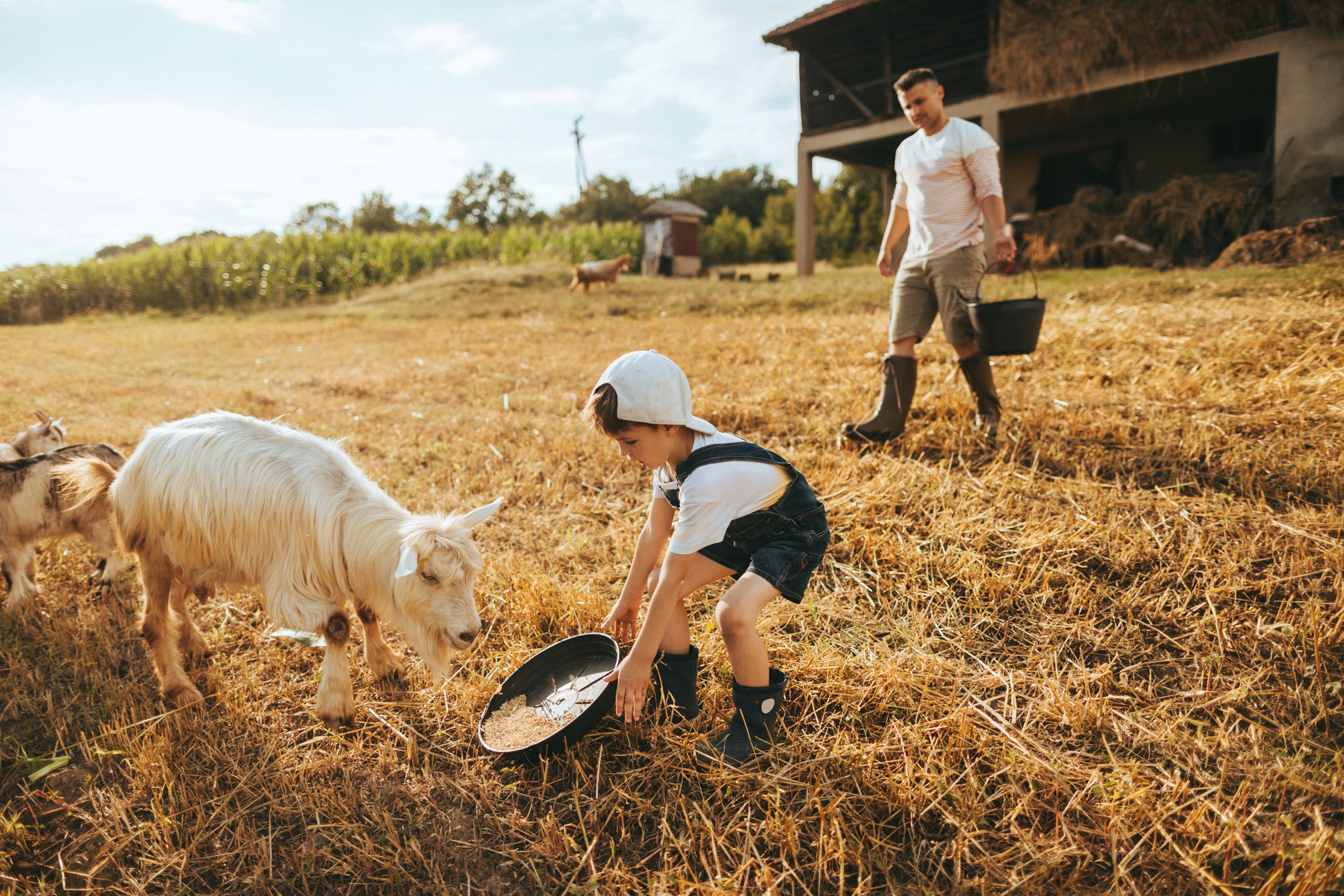 Family at the farm